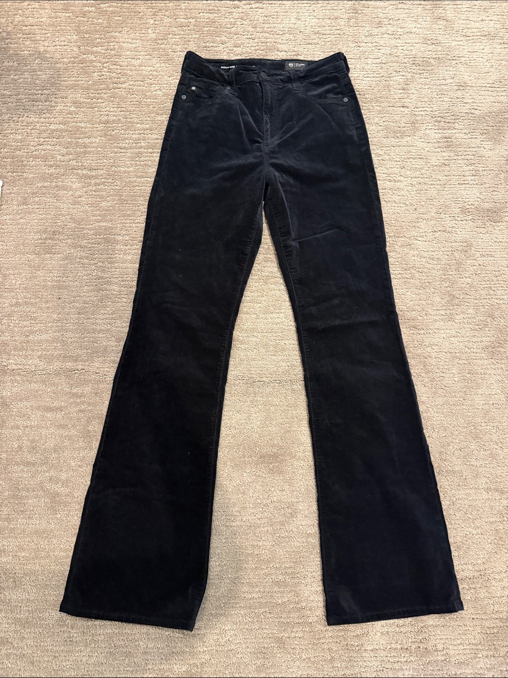 AG Alexis High Rise Bootcut Jeans in Black Velvet Size 28 - Picture 4 of 8